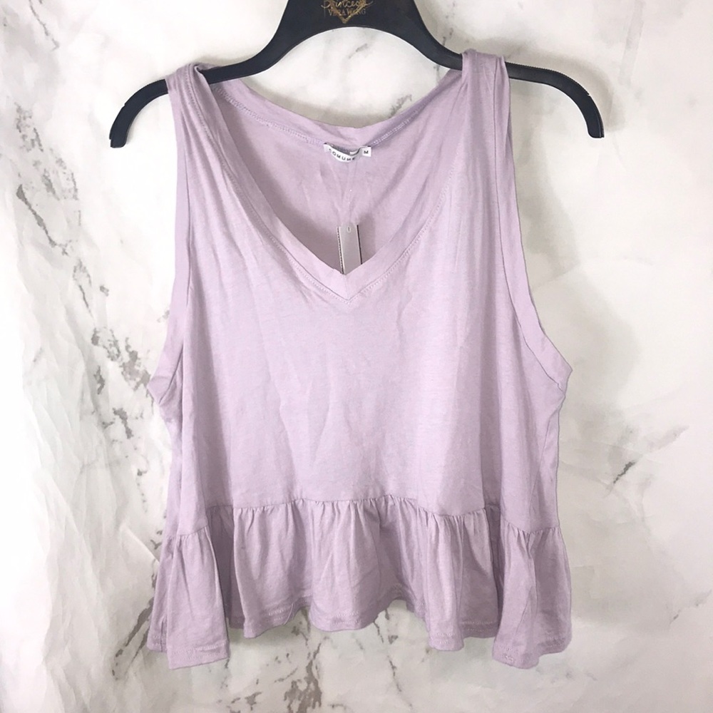 NWT Comune Mesme lilac ruffle top